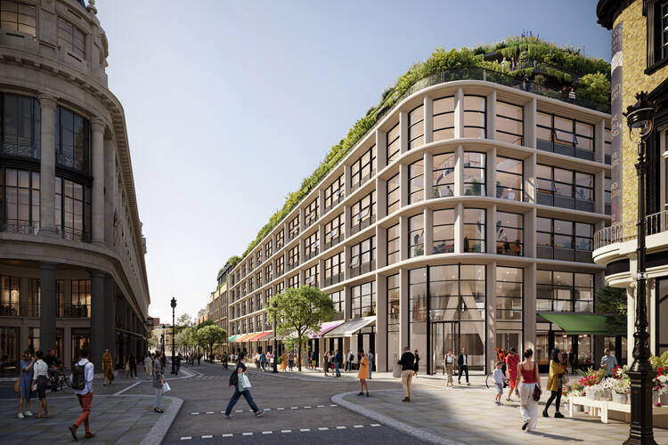 Foster + Partners divulga projeto para um dos maiores empreendimentos em madeira de Londres - Imagem de Destaque